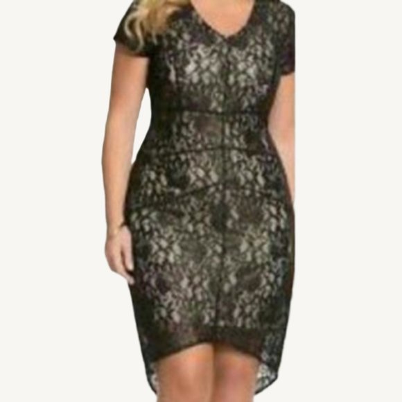 Lane Bryant Dresses & Skirts - Lane Bryant | Lace Over Nude Dress